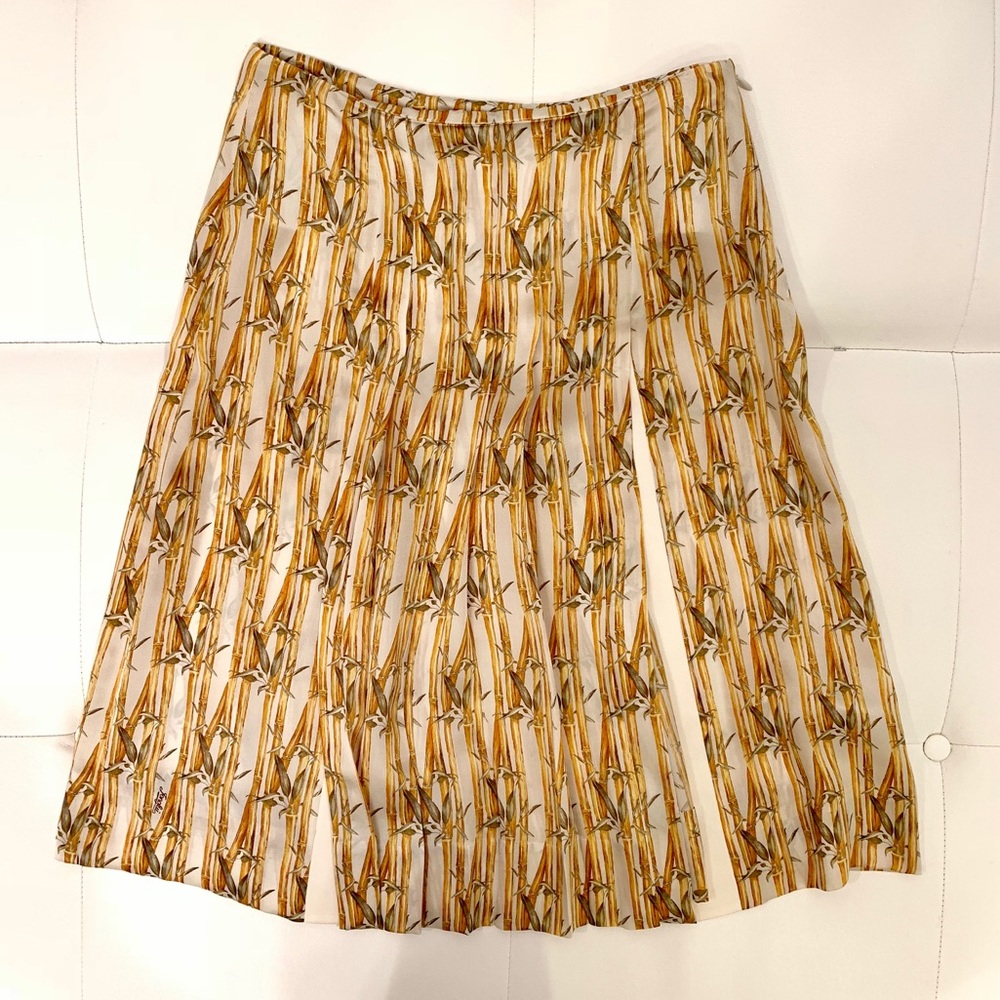 JO NO FUI Bamboo Silk Skirt Sz 38